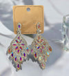 CRYSTAL GLASS CHANDELIER EARRINGS