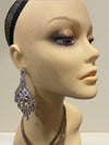 CRYSTAL GLASS CHANDELIER EARRINGS