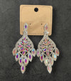 CRYSTAL GLASS CHANDELIER EARRINGS