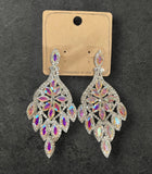 CRYSTAL GLASS CHANDELIER EARRINGS