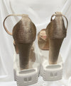OPEN TOE GOLD HIGH HEELED PAGEANT SHOES