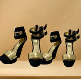 Golden High Wedge Shoes (Pre-loved)