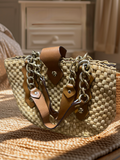 Micheal Kors Straw Tote Bag