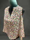 Floral print sill peasant Blouse