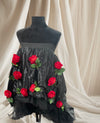 Black Tule Garden Rose Skirt