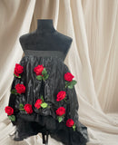 Black Tule Garden Rose Skirt